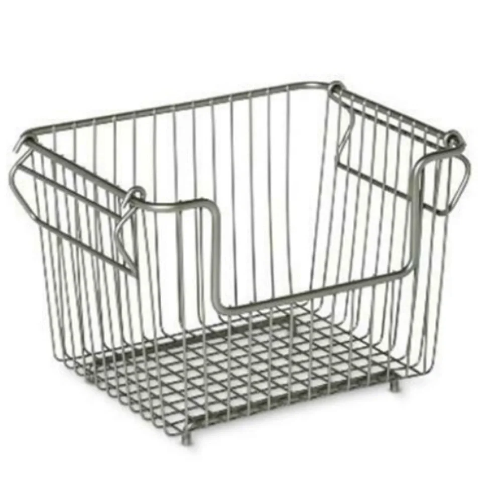 88 Main Vanity Stacking Bath Basket Champagne Finish, Space Saving, Stackable